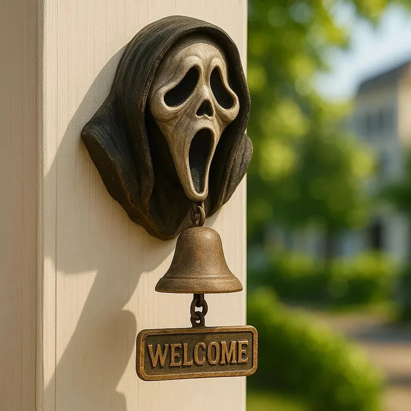 Door Chime Bell Dog-Shaped Welcome Doorbell Resin Animal-Themed Chime Wall Decoration for Entry Indoor Business Shop Gate Porch