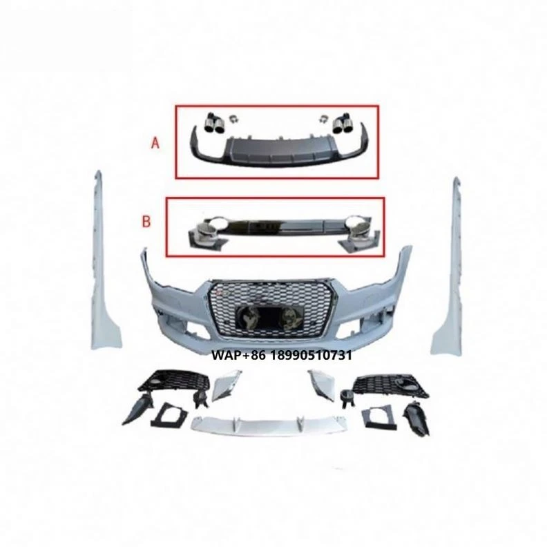 

Original Quality A7 S7 Modified RS7 Style Rear Diffuser Grille Side Skirts Front Bumpers Body Kit for 2016-20218