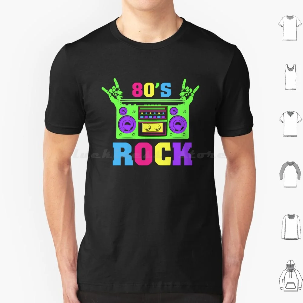 80s Rock Music Vintage Boom Box T Shirt Cotton Men Women DIY Print 80s Band Music N Roll 80s Music 1980 Boom Box Vintage Retro