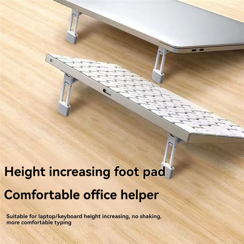 A01E-2 قطعة حامل كمبيوتر محمول غير مرئي صغير من سبائك الزنك محمول قدم رافع كمبيوتر محمول قابل للطي تبريد الكمبيوتر المحمول