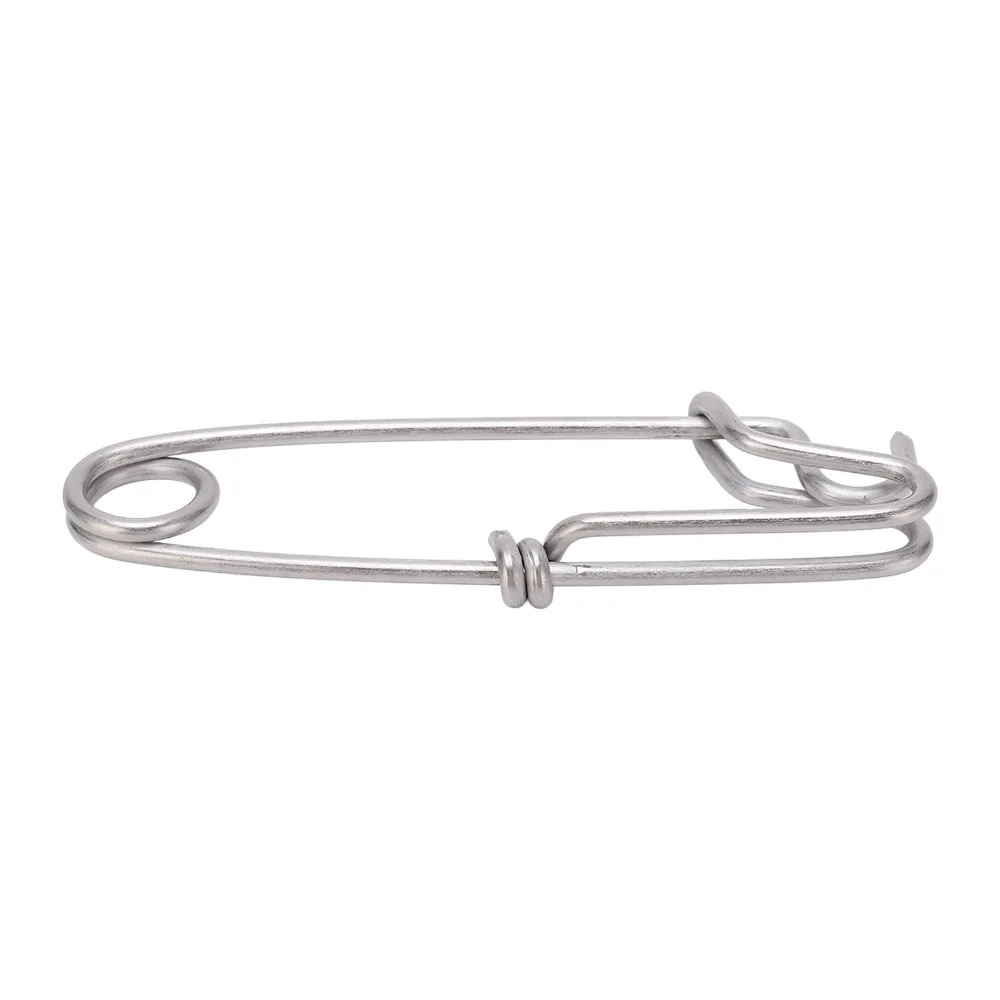 5PCS Durable Stainless Steel Long Line Clips 5 Sizes Easy On/Off Snap Swivel Fishing Connectors Saltwater Fishing