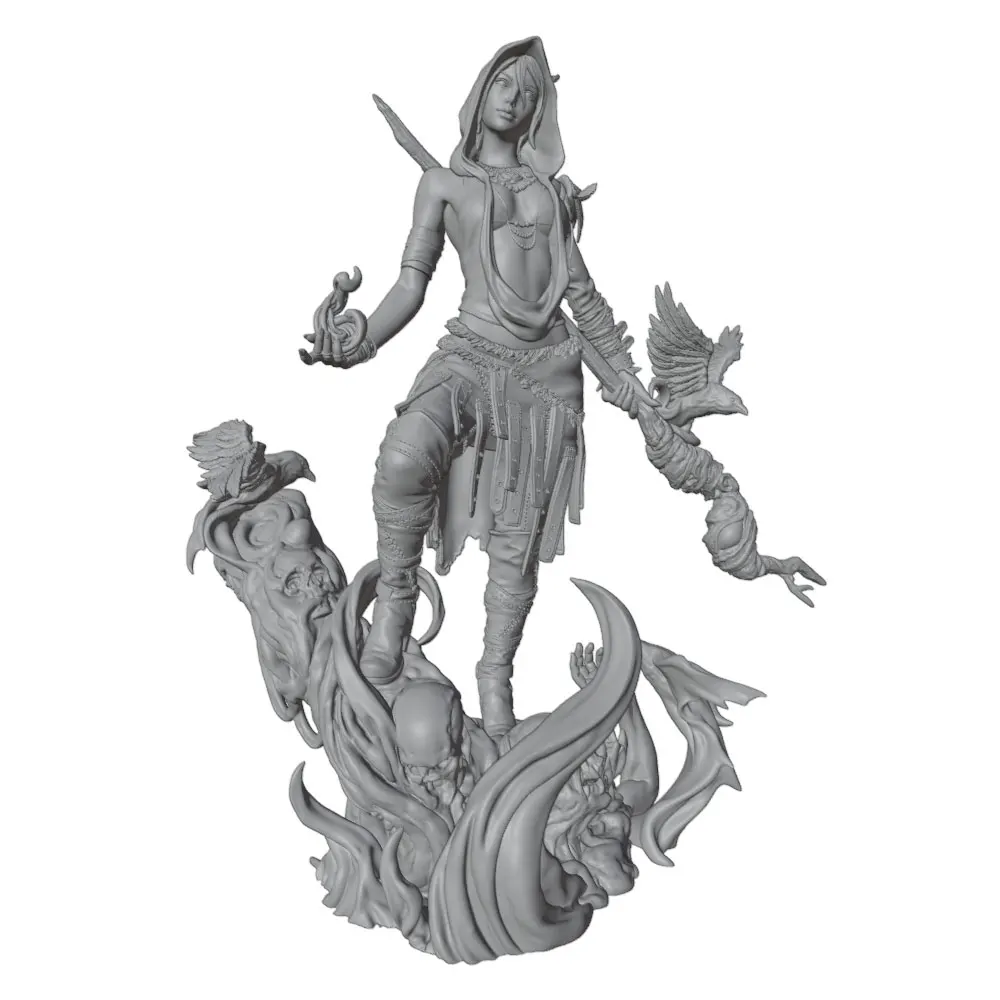 1/24=75mm--1/8=250mm Anime Character Statue GK Miniature 3D Printed Gray Model Figurine DIY Doll Model Unassembled And Unpainted