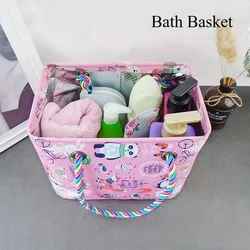 Bath Basket Waterproof Large Capacity Mesh Beach Bag for Shower Cartoon Animal Makeup Bag Toiletry Bag for Toy Travel Essentials