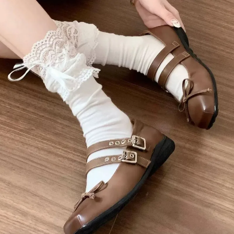 

Sweet Japanese Socks Lolita Lace Lace Girls Calf Socks Cute Versatile White Jk Korean College Style Socks