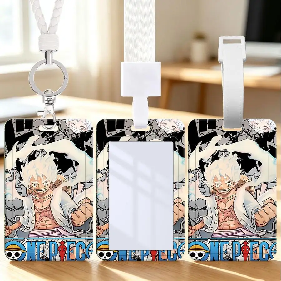 1pc Multi functional Student Bus ID Card Nurse Badge Card Protective Cover cable tie Luggage tag Lanyard card holder Stylized