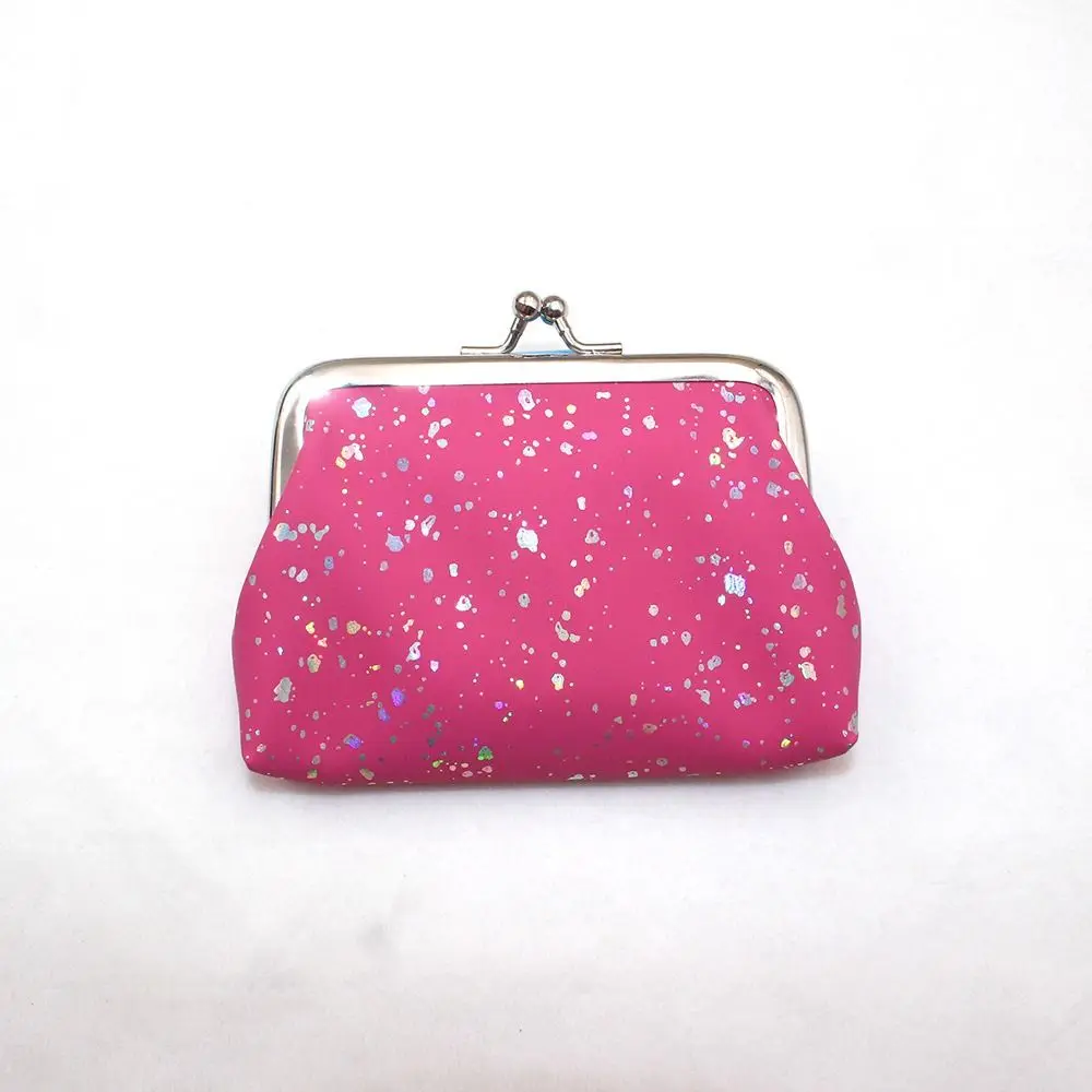 

Элегантный держатель для карт Блестящий кошелек для монет Сумка для денег Поцелуй Застежка Замок Маленькая сумка-кошелек Сумка для хранения Сумка-клатч Сумка для губной помады Открытый