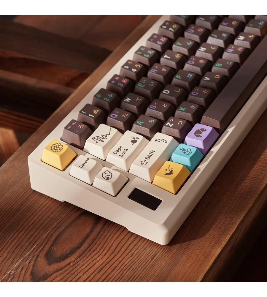 Afternoon Tea Donut Mechanical Keyboard Keycap 152 Keys PBT Five-sided Sublimation Original Factory Height Adaptation 75/84