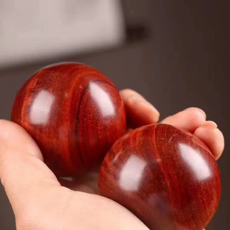 Solid Sandalwood Hand‑Held Rotation Fitness Balls Portable Toy Hand‑Movement Training Household Collectible Decoration Activitie