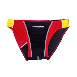 Summer Bright Color Patchwork Swimming Swimsuit Briefs Beach Swim Bikini Pouch Bottom Shorts Underwear Briefs For Men