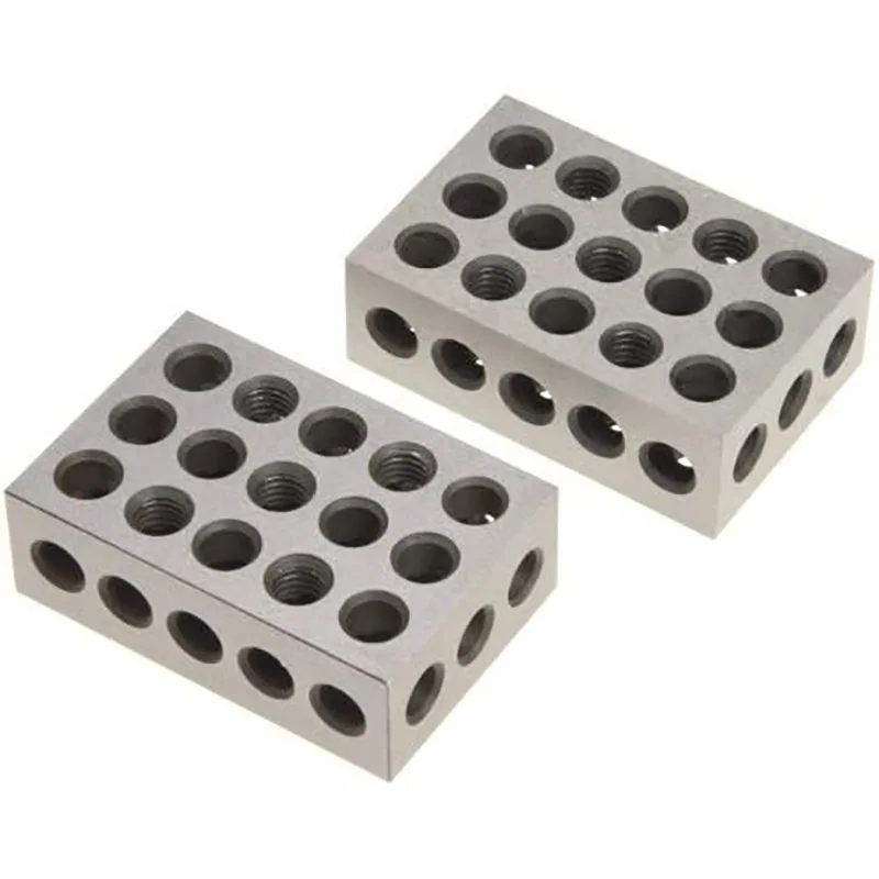 1X2X3 Inch Hardened Steel Blocks 23 Holes Parallel Clamping Block Lathe Tools Precision 0.0003 for MAChine Tool