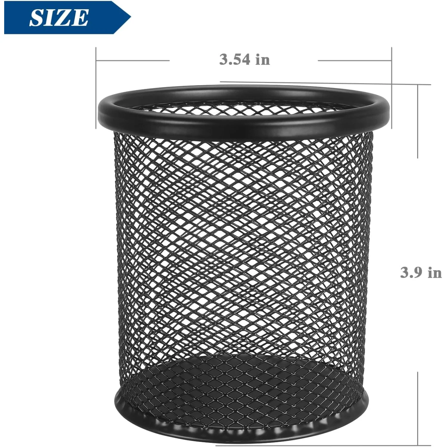 Pen Holder Cup for Desk, Wire Mesh Pencil Cup Holder for Desk Office Pen Organizer (Green)