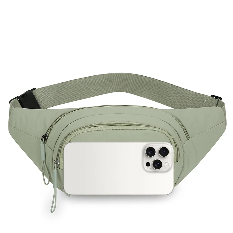 Waist Pack Women Nylon Waterproof Convertible Adjustable Strap Large Capacity for Outdoor Sports Daily Phone Essentials Storage