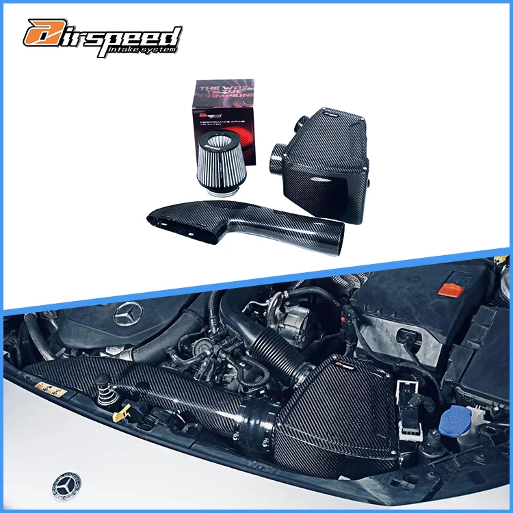 

Заводские детали двигателя Airspeed, комплект впускного холодного воздуха из сухого углеродного волокна для BENZ a CLA M282 1,3T