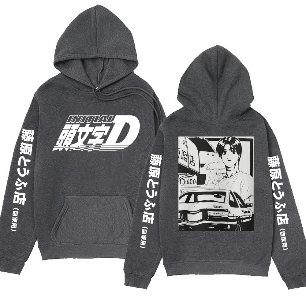 Anime Initial D AE86 Hoodie Hachiroku Shift Drift Cotton Hoody Takumi Fujiwara Tofu Shop Men Women Sweatshirts Winter Clothing