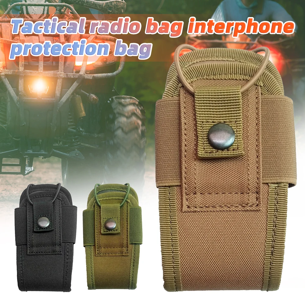 Paquete de radio táctico de tela de nylon denso protección de walkie - talkie al aire libre paquete de soporte de walkie - talkie deportivo colgante paquete militar de caza