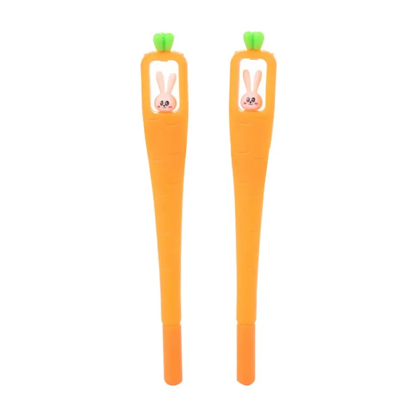 

24 Pcs Creative Cute Carrot Rabbit Neutral Pens Office Accessories School Supplies Easter Day