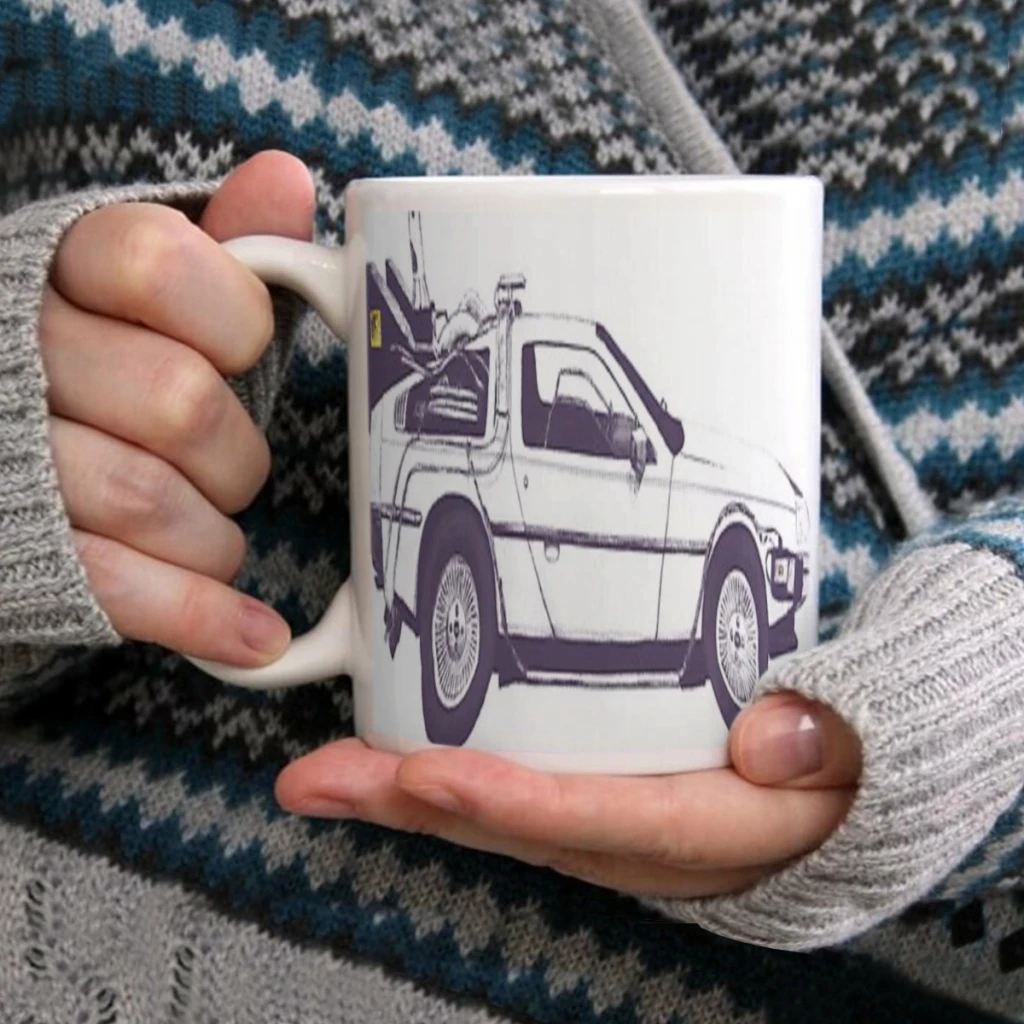

DeloreanCoffee Mug Tea Cup 11oz Coffee Cup Funny Birthday Ceramic Mug Personalized Cup