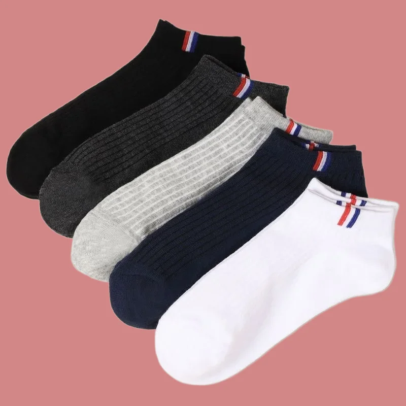 

5/10 Pairs High Quality Men's Short Socks Fashion Comfortable Sweat Absorption Breathable Anti Slip Men Women Sports Boat Sock