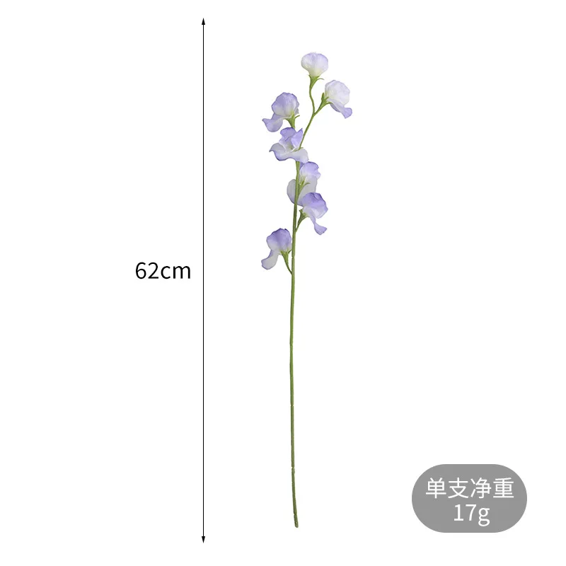 62CM Japanese Sweet Pea Flower Artificial Flower Living Room Coffee Table Hotel Wedding Decoration Photography Props Bouquet