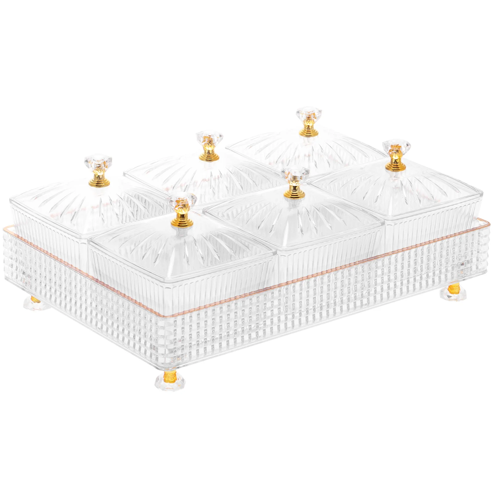 

1 set Snacks Plate With Tray Dried Fruit Bowl For Party Wedding Home Kitchen Bar Use Serving Dish Food Organizer Storage Bowl