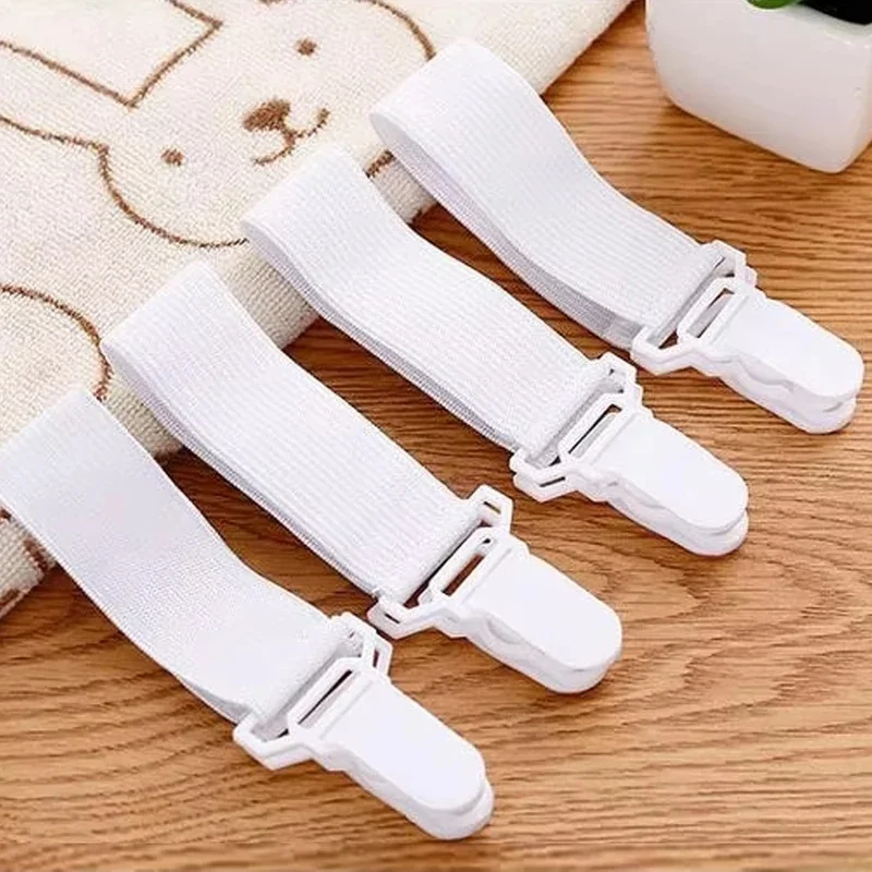 white Adjustable Bed Sheet And Quilt Holder for Bed Sheet Organizer Mattress Cover Clip For Home Elastic