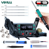 YIHUA T12 Soldering Iron Station Kit Quick Heating Welding For SMD PCB Repair Tools Electronic Auto-sleep Hor Air Rework Station