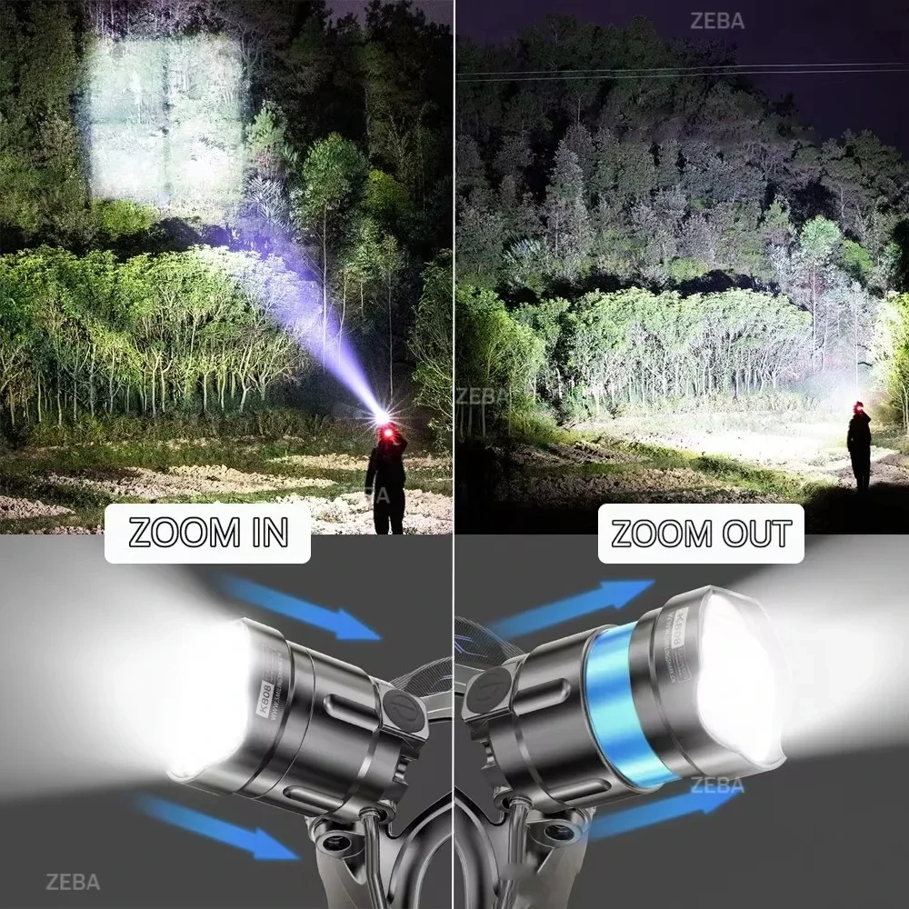head led light Strong Light Headlamp Portable Rechargeable LED Front Lamp Powerful Outdoor Waterproof Head Torch  Light Camping