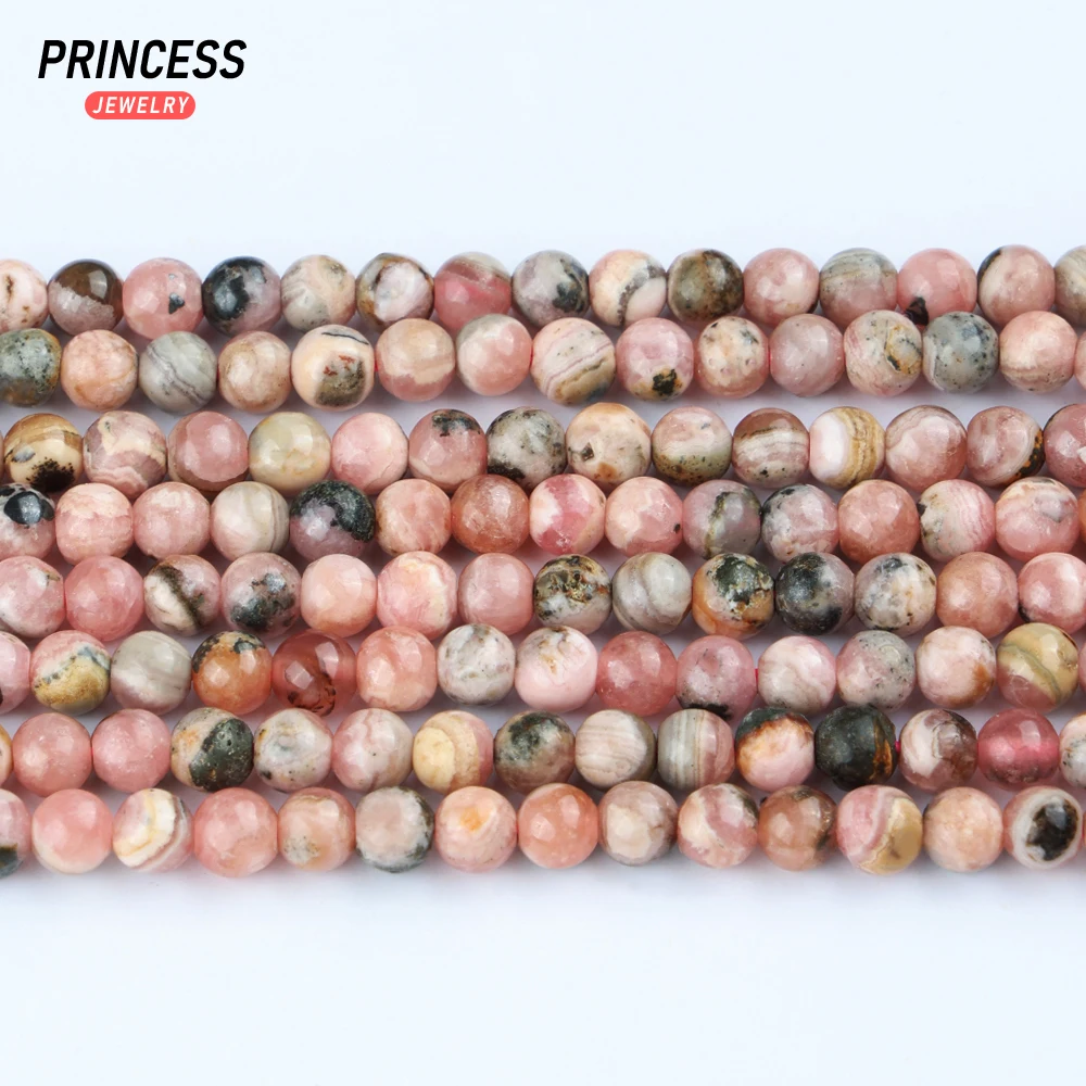 

Natural Argentine Rhodochrosite 4mm Loose Beads for Jewelry Making Bracelets Necklace Wholesale Stone Beads DIY Accessories