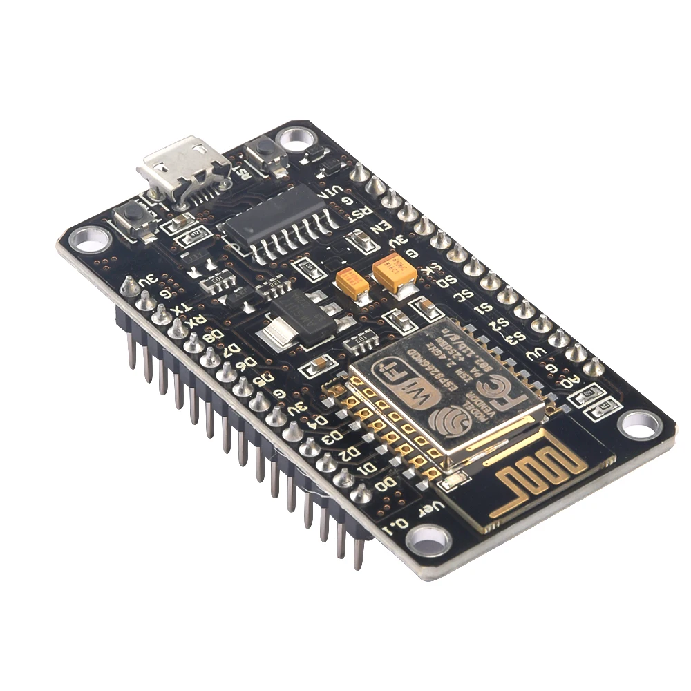 ESP8266 Serial Wireless Module CH340 NodeMcu ESP-12E V3 Lua WiFi Development Board Blackboard Square Micro USB Port Weld Pin