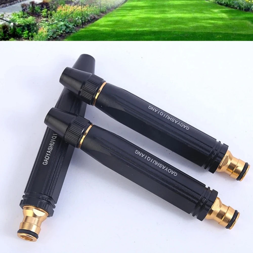 Adjustable Car Wash Water Gun High Pressure Metal Car Wash Straight Nozzle Washer Spray Sprinkler for Car Washing Tool