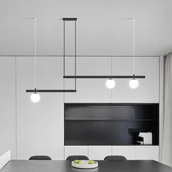 Led Chandelier Modern White Glass Ball Pendant Lamp Fixtures Indoor Mid Century Hanging Ceiling Light for Kitchen Bar Lighting