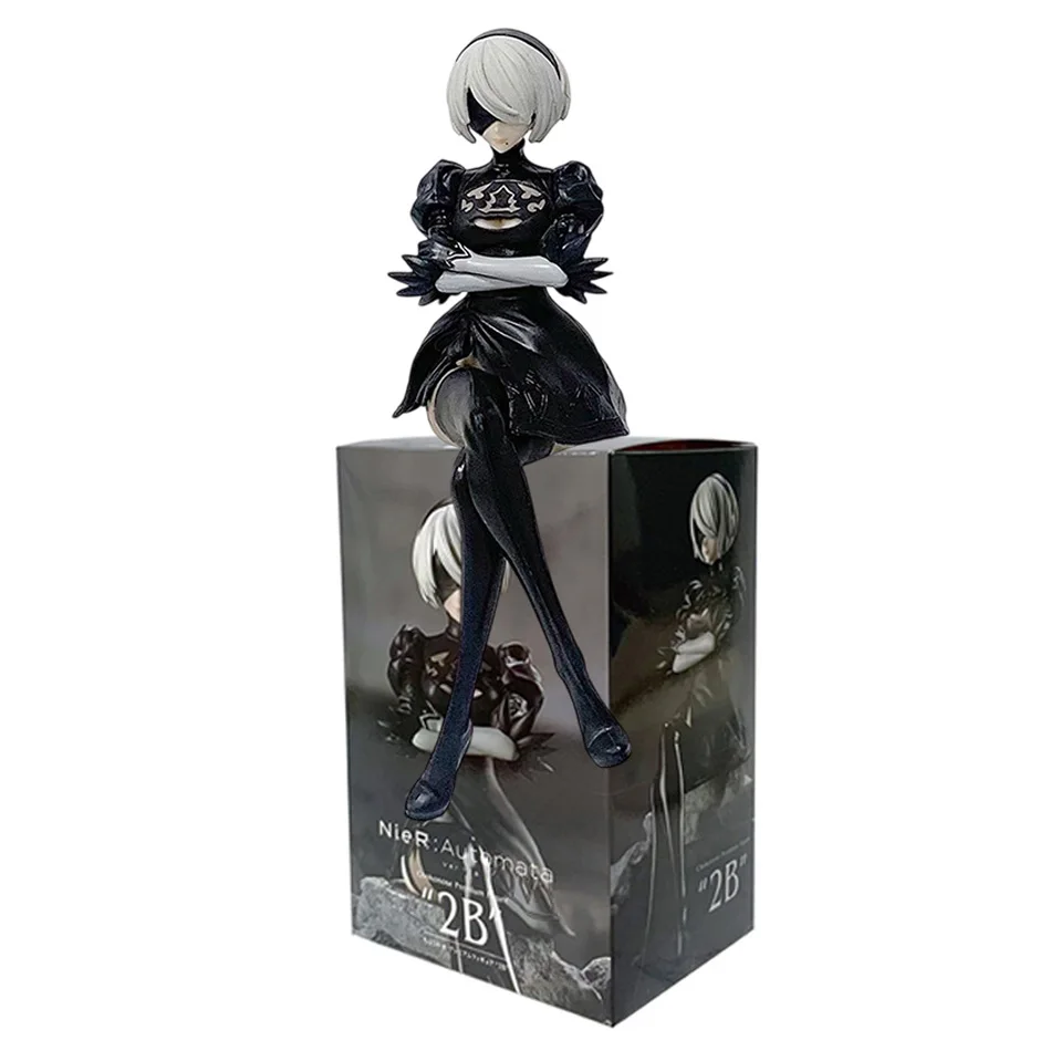 15Cm Anime Original SEGA Nier:automata Ver1.1A 2B Yorha No. 2 Type B Premium Chokonose Figure PVC Model Collectible Toys image 6