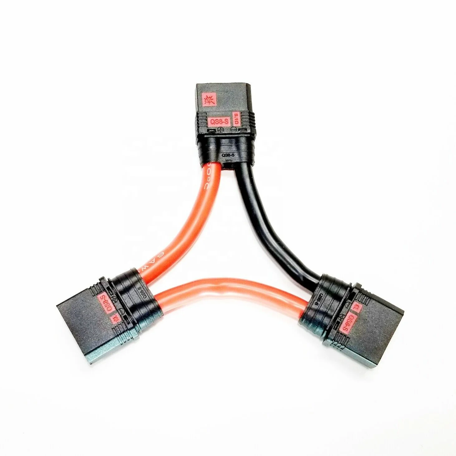 QS8-S Series Anti-Spark Heavy Duty Battery Connector 8AWG Male Female Plug RC Car Drone Model QS8 Series Wire Harness Plastic