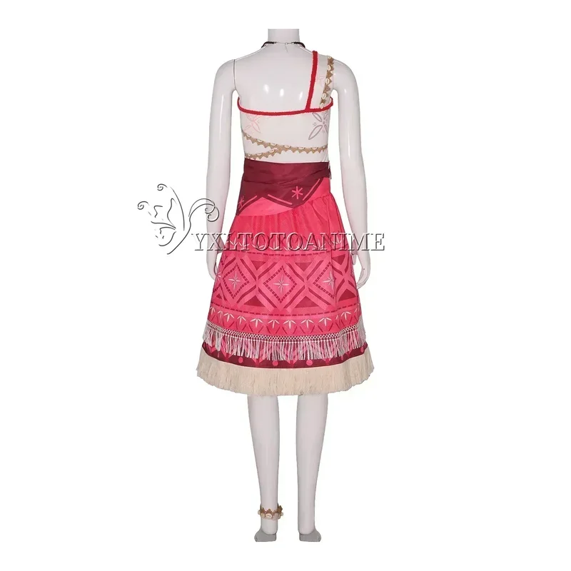 在庫ありモアナコスプレ衣装ヴァイアナプリンセスドレスネックレス制服スーツクリスマスパーティーロールプレイ大人女性のための #   1 #   W.