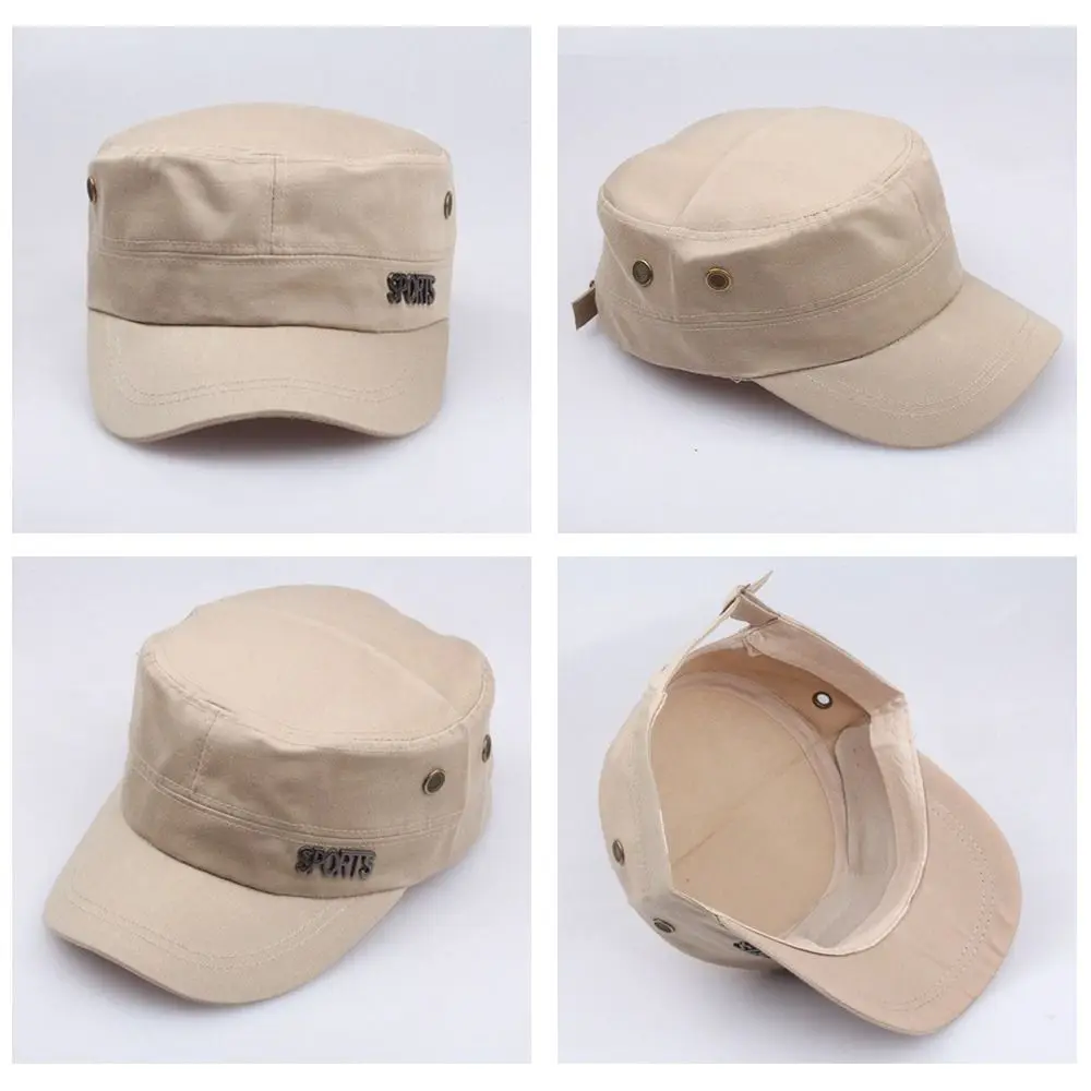 Breathable Fisher  Hats Adjustable Summer Sunscreen Bone Cap Flat Top Caps Cadet Hat Men  Cap