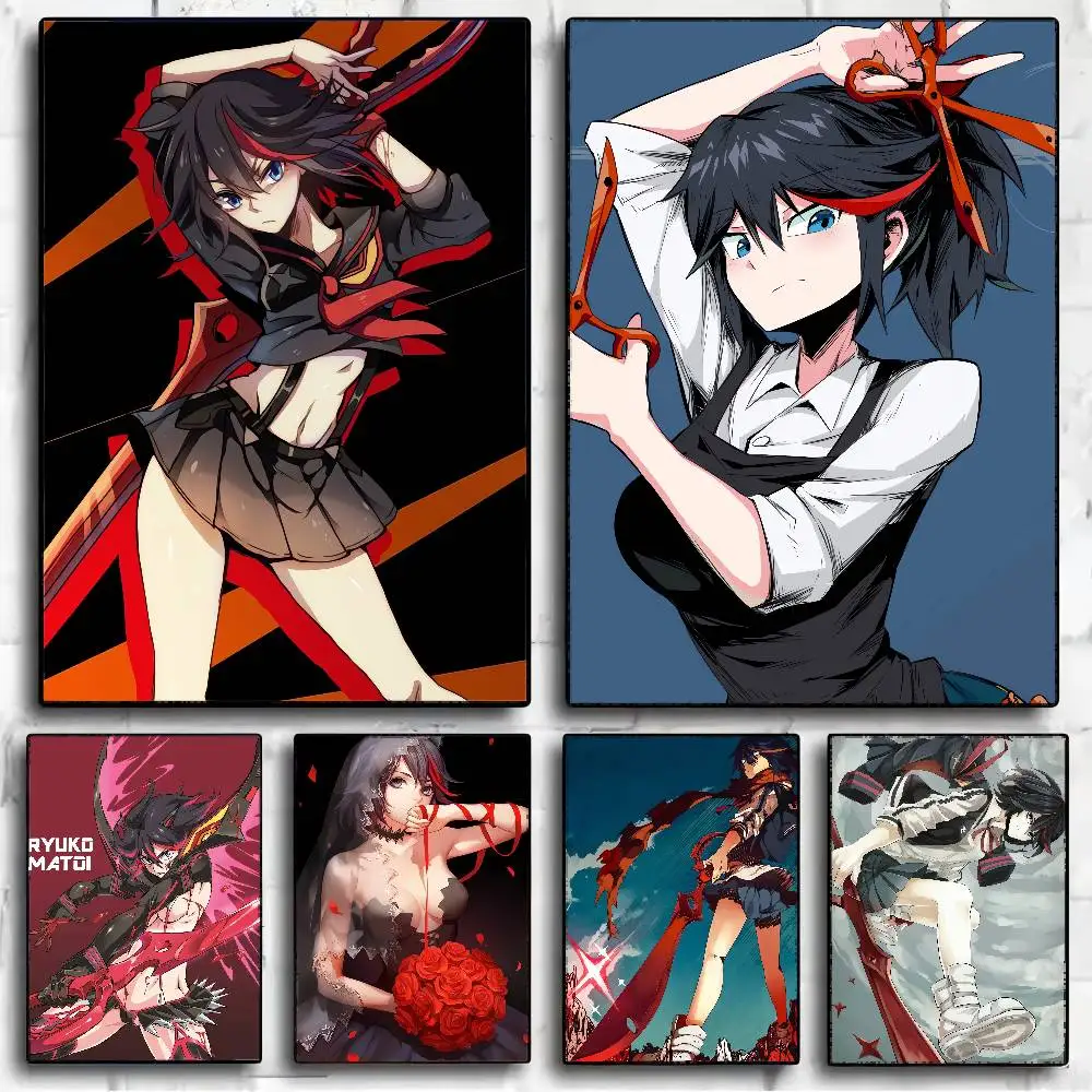 Anime KILL La KILL Classic Vintage Posters Whitepaper Prints Posters Artwork Kawaii Room Decor