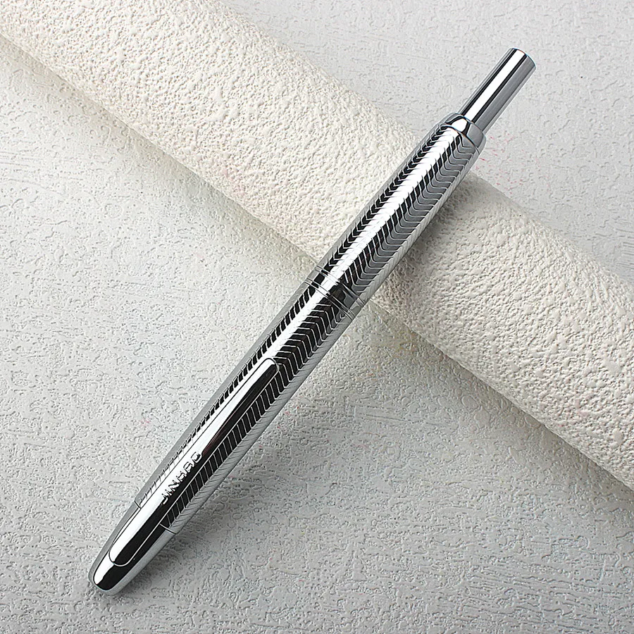 High Quality JINHAO 10 Fountain Pen Frosted Black EF/F Nib Stationery Office School Supplies Clicking Pen