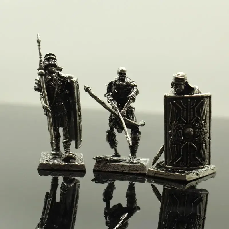 Desktop Metal Copper Ornaments Figure Roman Legion Shield Soldier Model Archer Medieval Military Toys - Image 2
