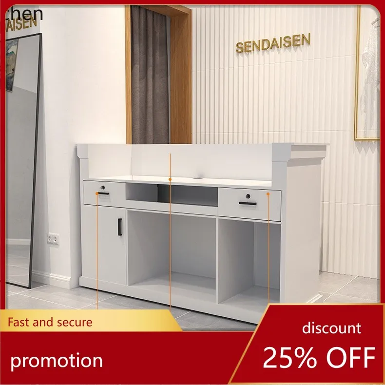 

ZML Clothing Store Cash Register Counter Small Bar Cabinet Beauty Salon Clothing Store Cash Register Counter