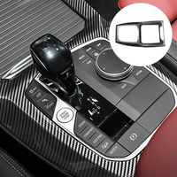 Carbon Fiber Car Gearbox Panel Trim Gear Shift Knob Transmission Window Control Cover For BMW X3 2022 G01 X4 G02 IX3 G08 M Sport