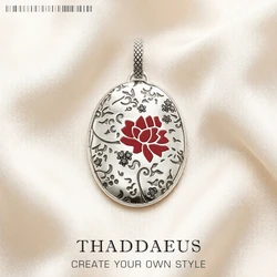 Pendant Red Rose Locket Summer Brand New Fine Jewelry Europe 925 Sterling Silver Romanitc Gift For Women