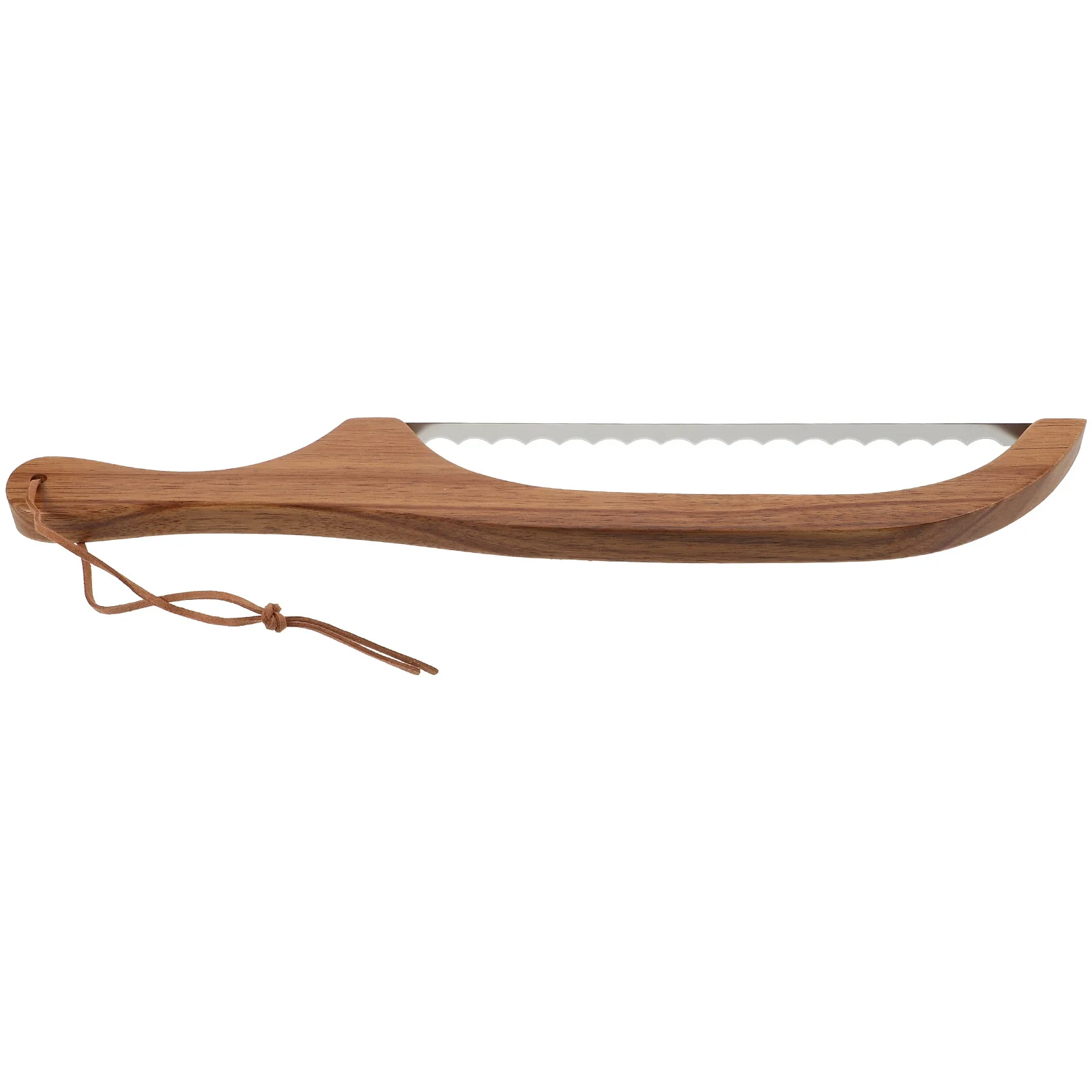 

1Set Bread Slice Cutter Serrated Bread Slicing Tool Wood Handle Cake Cutter Kitchen Gadget for Home Bakery