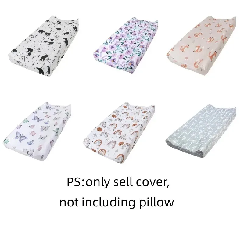 Soft Reusable Changing Pad Cover Printing Design Minky Material Baby Breathable Diaper Pad Sheets Cover