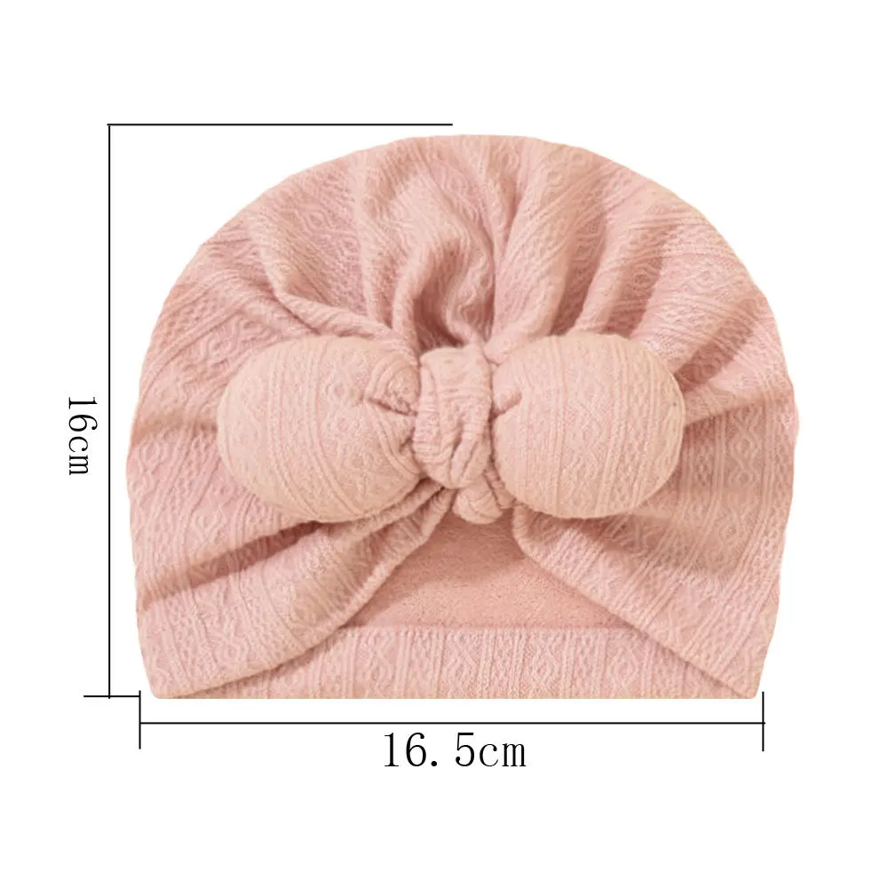 Cute Rabbit Ears Knot Warm Indian Hat Baby Bandanas Turban Headband Girls Kids Hair Head Bands Accessories Headwrap Headdress