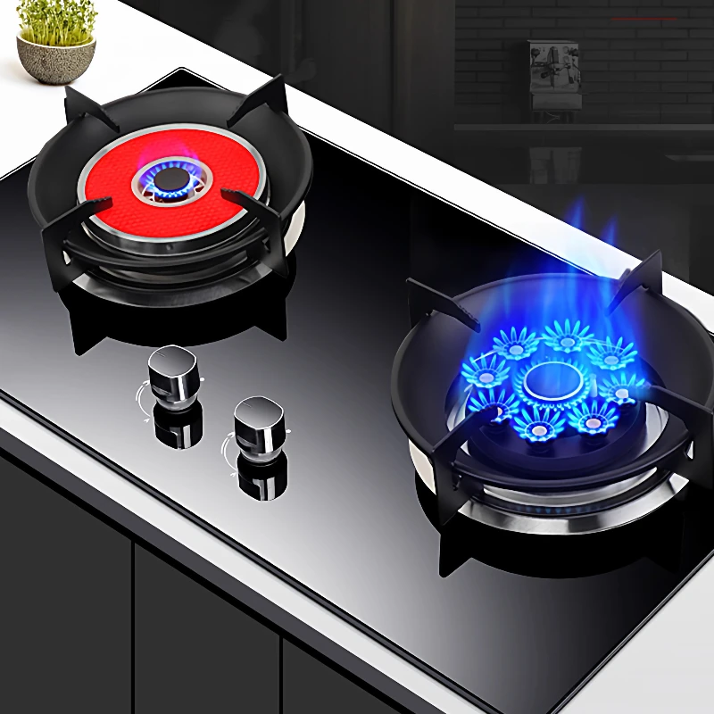 Infrared household gas double stove natural gas liquefied embedded desktop energy-saving fire