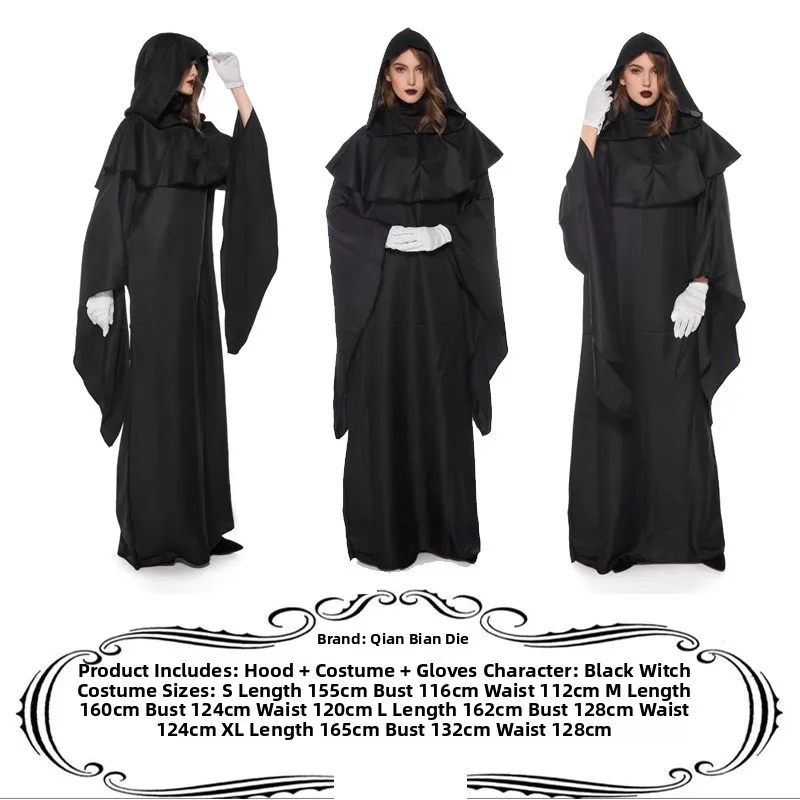زي عروس مصاصي الدماء وساحرة بمقاسات كبيرة من MXL، ملابس أداء للبالغين على المسرح، زي هالوين للساحرات، ملابس صينية تقليدية للنساء