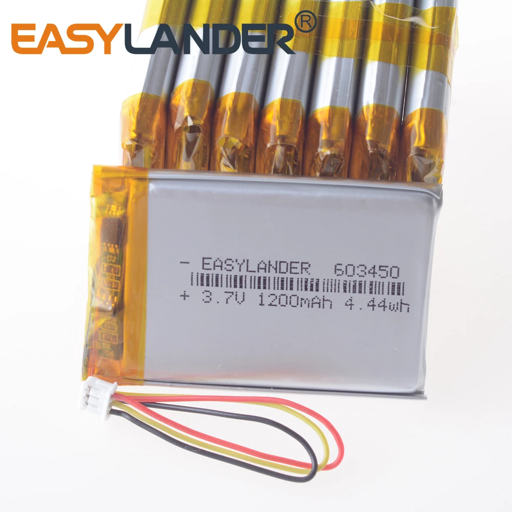 Silicone Wires 603450 3.7V 1200mAh Rechargeable li Polymer Li-ion Battery For Logitech G900  SP603450 603550