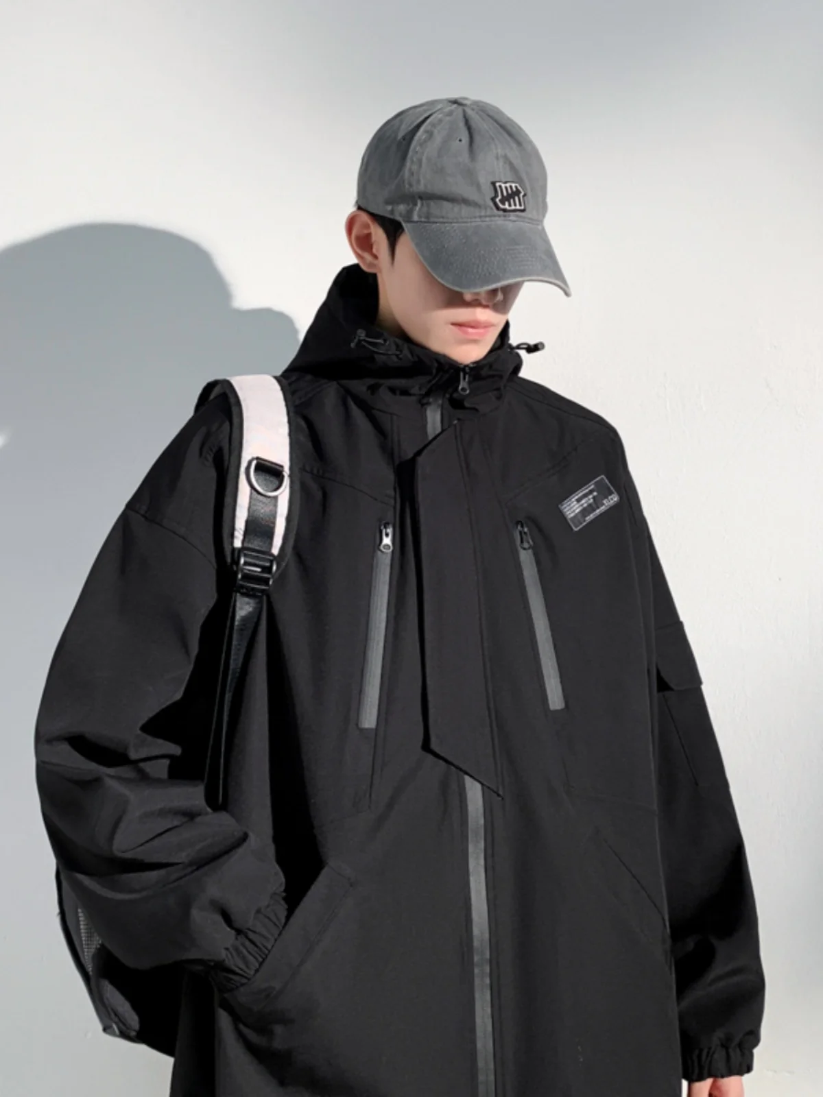 

Men's Workwear Jaet Autumn Trendy American High Street Waterproof Outdoor Sport Coat with Hood by JiaRong Brand