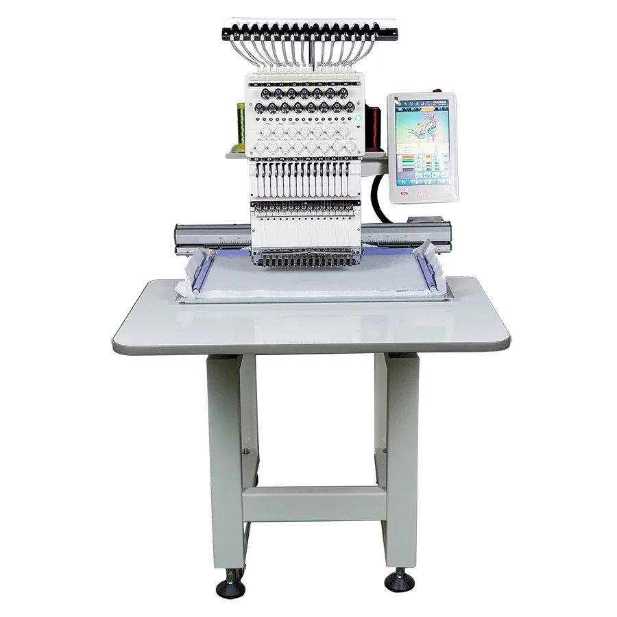 New Single Head Computer 1000rpm 12 15 20 Multi Needles Industrial Computerized Hat Logo T Shirt Cap Embroidery Machine for Sale