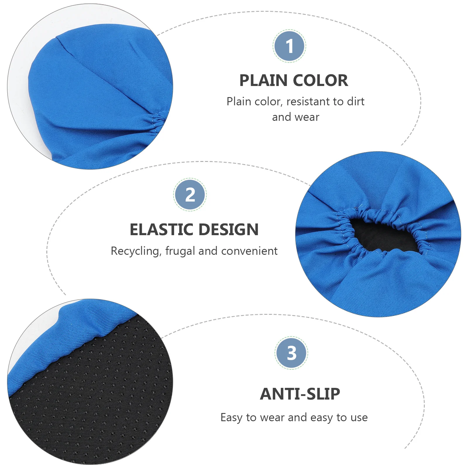 

3Pairs Cloth Shoe Covers Machine Washable Strong Fabric Non-Slip for Household Industrial Use Breathable Lightweight Space